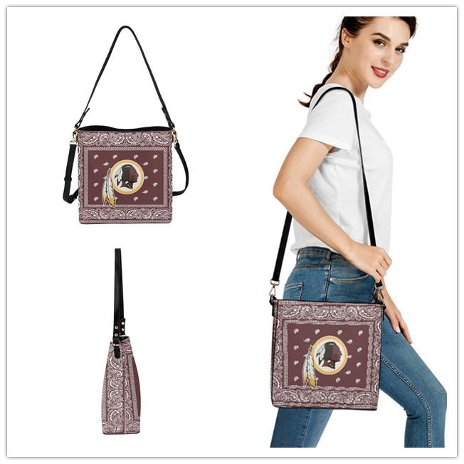 Washington Commanders PU Leather Bucket Handbag 001